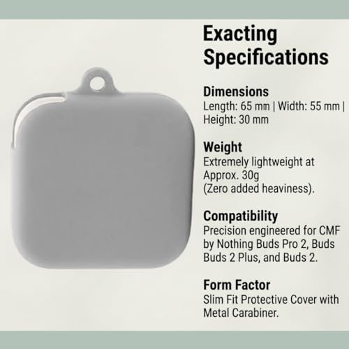 Image of SHISHVIKA Case Cover Compatible for CMF by Nothing Buds Pro 2 / Buds 2 Plus /Buds 2 (Grey, R - Pin)