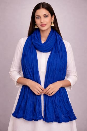 Image of Cotton Plain Solid Color Dupatta Soft Lightweight Dupatta for Women