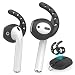 AhaStyle 3 Pairs AirPods Ear Hooks Silicone Accessories Compatible with Apple AirPods 1 and 2 or EarPods Headphones(Black)