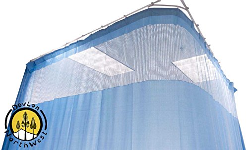 DevLon NorthWest Medical Curtains Privacy Hospital Cubicle Curtain with Flexible Track 20 Foot W x 9.3 Foot H Light Blue - Thumbnail 2