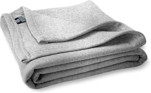 MV Sport Lightweight Sweatshirt Kids Blanket Throw – Warm & Cozy, Breathable Fleece Knit, Couch, Bed, Travel, Cold Nights, and Outdoors – Soft Lightweight Kids Throw Blankets 40" x 52", Salt & Pepper