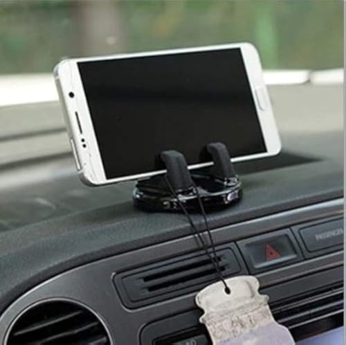 TRUE LINE Automotive Universal Car Cell Phone Dashboard Mounted Holder 360 Degrees Swivel Mounting Kit (Black)
