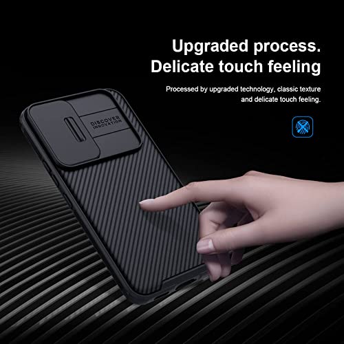 Image of Nilkin Classic Series Compatible for Samsung S22 Case with Camera Cover, [Camera Lens Protector] [Scratch-Resistant] [360 Full Protection] Shockproof Slim Phone Case (Black, S-22)