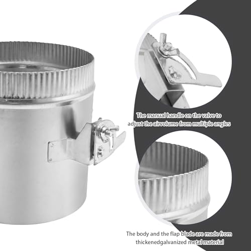 EATAKWARD 6 Inch Backdraft Damper HVAC Duct Manual Volume Damper Adjustment Airflow Ducting Branch HVAC Air Balancing for Air Ventilation System 2 Pcs by EATAKWARD - Image 5