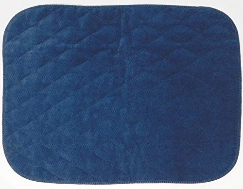 Galette de chaise lavable en velours Bleu Cover