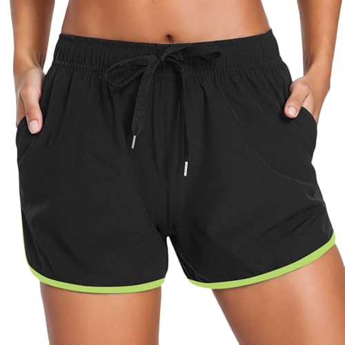 Pantalón corto bañador para mujer talle alto reductor playa y deportes acuáticos