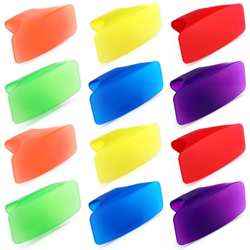 LemonRoad 12 Pack Toilet Bowl Deodorizer Rim Hanger Air Freshener Fruity Scent Toilet Bowl Fresheners for Bathroom Car Wardrobe (Bright Color)