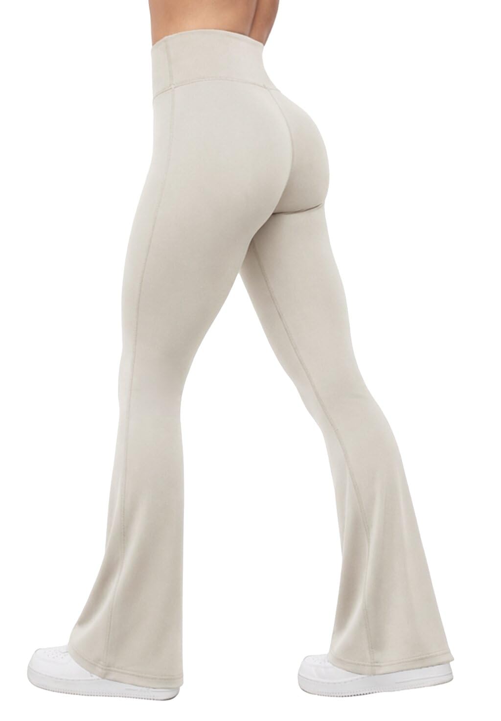 SMILODOX Schlaghose Leggings Damen Loreen, Flared Seamless Sportleggings, Slim Fit Booty Yogahose, Sporthose Blickdicht, Elastische Fitnessleggings für Workout, Gym, Yoga & Alltag