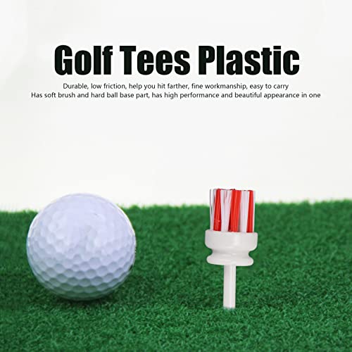 VGEBY Tees Plastic Long Ball Base Brush Support Tee for Long Distant Hit Training (54mm-White red), Golfers, Enthusiasts - Image 4