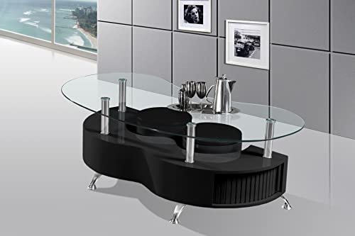 Best Quality Furniture Mordern Glass Black Coffee Table W/Two Stools Best Quality Furniture Mordern Glass Black Coffee Table W/Two Stools