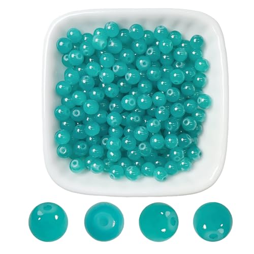 AEVORA 900pcs 6mm Round Glass Beads for Bracelets Jewelry Making