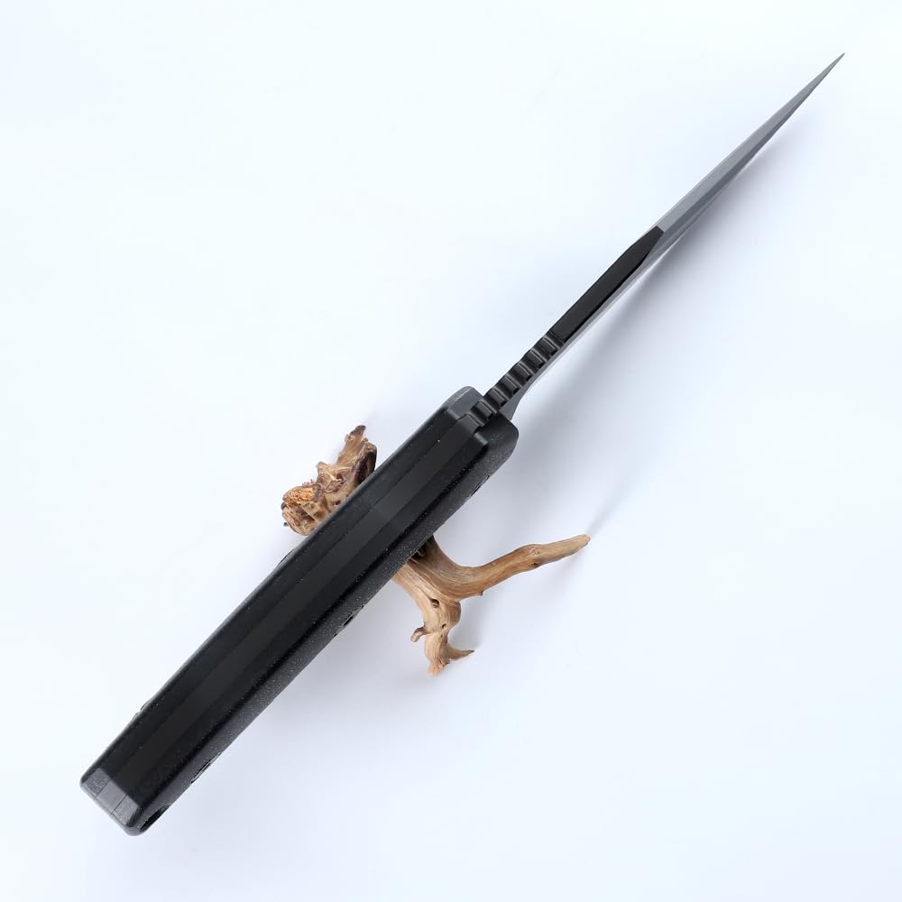 JEABROTHER Kydex Mantel Tactical Fixed Blade Messer, Alle Tang DC53 Stahl Jagdmesser Leinen Griff EDC Messer