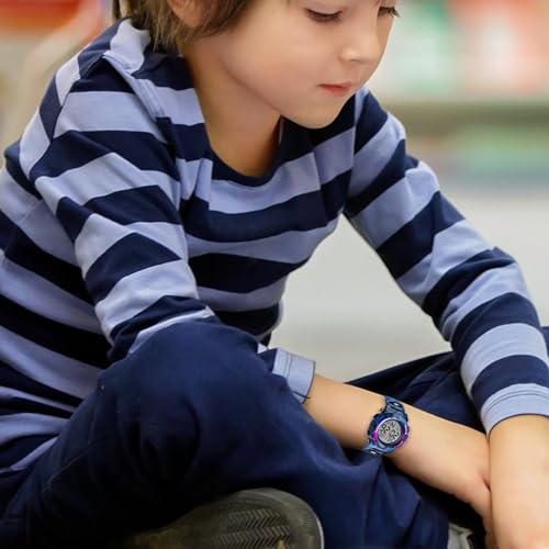 Image of Kids Watch,Boys Watch for 3-15 Year Old Boys,Digital Sport Outdoor Multifunctional Chronograph LED 50 M Waterproof Alarm Calendar Analog Watch for Children with Silicone Band,Kids Gift