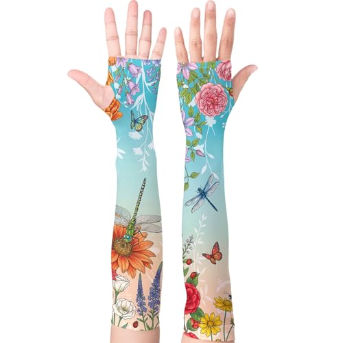 Image of YPHCDO Gardening Sleeves for Women Farm Sun Protection Thorn Proof Cooling Arm Sleeves to Cover Arms for Garden Sports