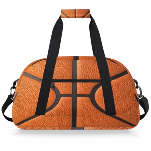 Kids Duffle Bag Girls Boys Basketball Texture Weekender