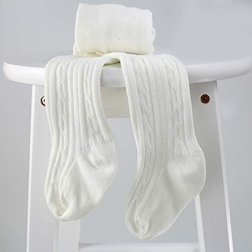 Image of Baby Toddler Girls Tights Seamless Cable Knit Cotton Leggings Pants Stockings for Infant Baby Girl