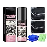 Chaies Lucidatore E Pulitore per Interni Auto - 100 ml Agente di Pulizia,Lucidatore per Automobile | per Fiancate Esterne Cruscotto Volante Bracciolo Tetto Convertibile Finestrino Interno Ed Esterno