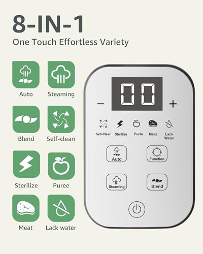 Grownsy TOA01 Baby Food Maker | Baby Food Processor | All-In-One Baby Food Puree Blender Steamer Grinder Mills Machine Auto Cooking & Grinding thumb #3