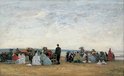 Poster plage de Trouville Eugène Boudin pour briser la monotonie