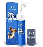 Dog Paw Cleaner waterless Foam: MerryMilo No-Rinse Paw Foaming Cleanser - Natural Formulated Paw ...