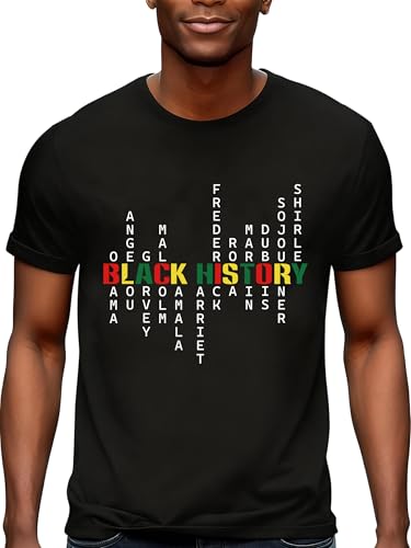 Black History Month Shirts Mens African Tshirt Black History Freedom Day Graphic Tee Afrocentric Cultural Heritage Tee Melanin Gift Tops