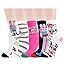 5 Pack-rabbit Star Striped(black, White, Hot Pink)