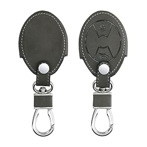 kwmobile autosleutelbehuizing compatibel met Mini 3-knops autosleutel – Sleutelbehuizing autosleutel -Sleutelhoes in donkergrijs