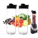 Oster 20oz Blend Active Smoothie Bottle - 2Pcs Sports Blender Cup Replacement for BLSTPB & BLSTP3 Models