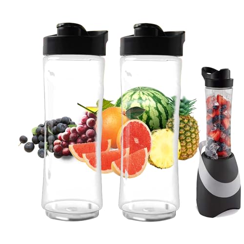 Oster 20oz Blend Active Smoothie Bottle - 2Pcs Sports Blender Cup Replacement for BLSTPB & BLSTP3 Models