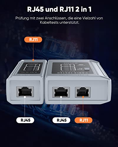Netzwerktester Snowkids für RJ45, RJ11 und RJ12 Kabel