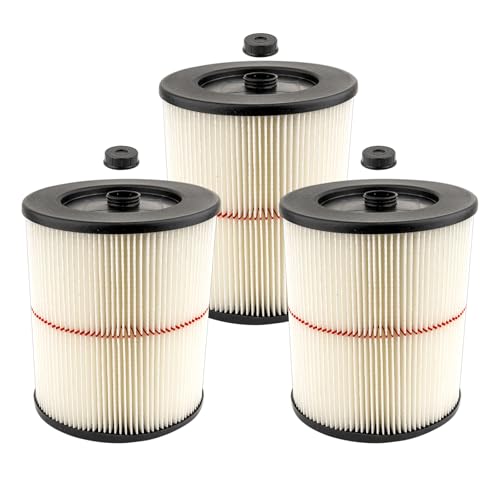 Filtres pour aspirateur Craftsman 17816 anti-colmatage et fuites lot de 3