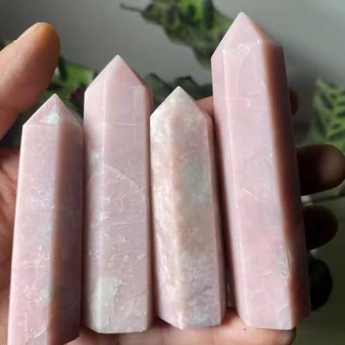 Obélisque en opale rose prisme de collection pour maison