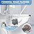 LOVLOY Toilet Plunger and Brush with Holder, Bowl Brush and Heavy Duty Toilet Plunger Set with Ventilated Holder, 2-in-1 Toilet Brush and Plunger Combo for 5.3-inch Toilet Drain New Pack (White, 1)