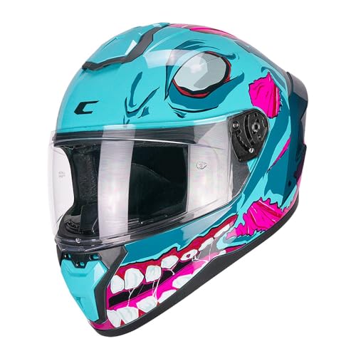 Casco CGM Integral 330 Riot Undead Azul Rosa Talla XS