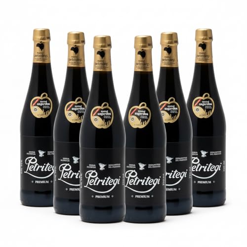 Sidra Natural Petritegi D.O. Premium – Edición Limitada con Denominación de Origen Euskal Sagardoa – 100% Manzana Autóctona Vasca | 6% vol | Cuerpo, Frescura y Aromas Frutales (Pack 6)