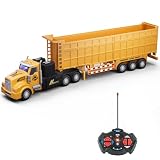 Bonikita Ferngesteuerter LKW, 4-Kanal 2,4 GHz Transport-LKW Fahrerkabine und Aufbau Manuell Trennbar,Geeignet für Kinder im Alter von 3 bis 8 Jahren.