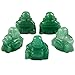 SUNYIK Green Aventurine Hand Carved Happy Buddha Statue Pocket Specimen Sphere Figurine Decor 1.5