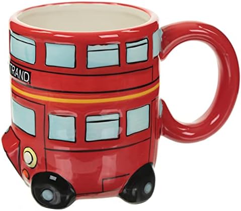 Puckator London Red Routemaster Bus Ceramic Shaped Mug, Tea Coffee Hot Drinks, Decorative Gift Box, Home Kitchen Office Height 10cm Width 13.5cm Depth 8.5cm