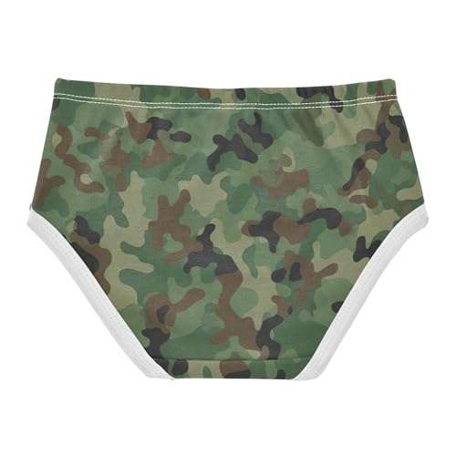Classic Green Camouflage Panties Little Girl Girls Underwear Toddlers Cotton Print Underpants Briefs 2t2