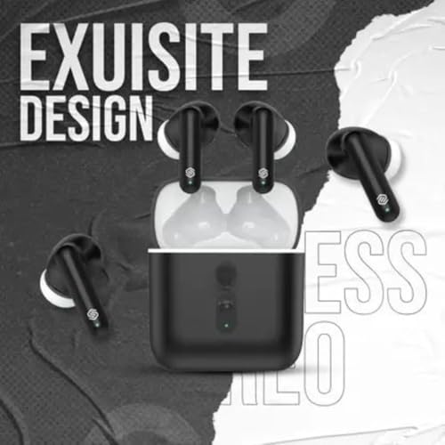 Image of Exxelo (𝟓 𝐘𝐞𝐚𝐫 𝐖𝐚𝐫𝐫𝐚𝐧𝐭𝐲 TWS Wireless Earbuds in-Ear 7 - Bluetooth 5.1 with Mic, 32 Hours Playtime, 30mAh Rechargeable Battery, Touch Control, Instant Pairing for Calls & Music
