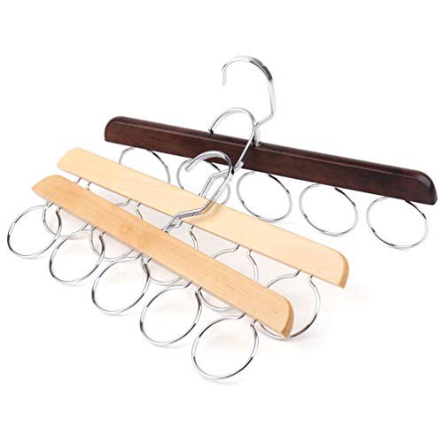 Cabilock Cachecol de madeira armário espaço economizador organizador pendurar Pashminas Shawls ties