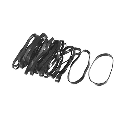 uxcell Rubber Women Lady Stretchy Hair String Band Tie Poneytail Holders Black 2 Packs