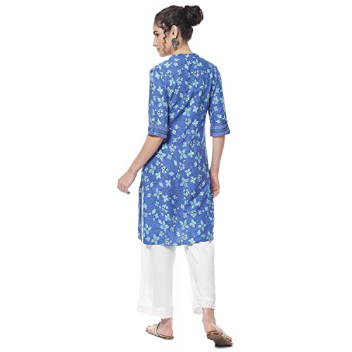 Image of Blue Liva Straight Kurta