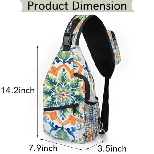 Sling Bag Unisex Mandala Estampado Crossbody para Viaje miniatura 2