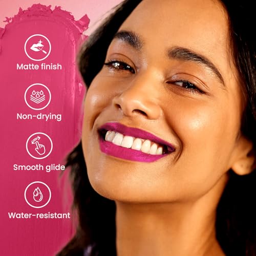 Image of Swiss Beauty Pure Matte Creamy Lipstick | Non-drying, Highly pigmented Lipstick | Shade- Hot Pink, 3.8gm|