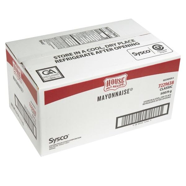 House Recipe Mayonnaise Packets – 500 Count, 9g Each, Portion Control