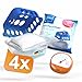 Produktbild Delmara 4x Luftentfeuchter Set inkl. 1x Hygrometer  Raumentfeuchter ohne Strom mit 4x 400g Granulat  gegen Feuchtigkeit & Schimmel, wiederverwendbar