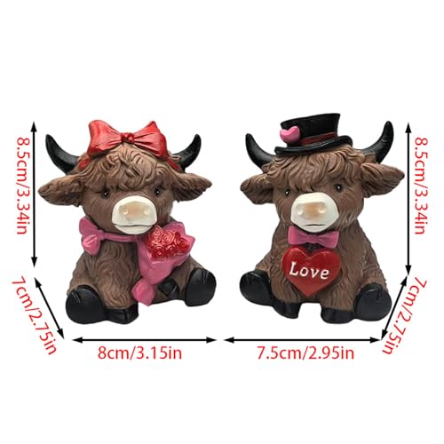 Rose cœur en forme de statue de vache : le cadeau de Saint-Valentin