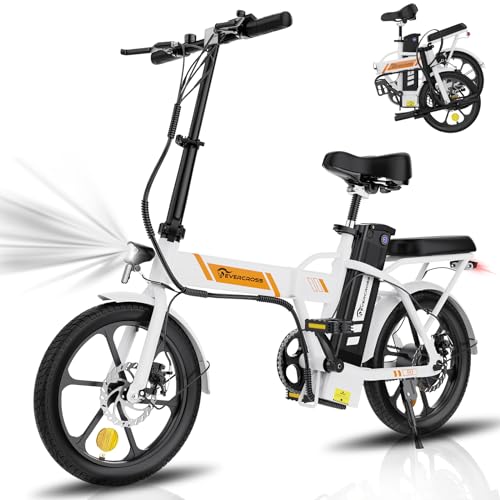 EVERCROSS EK5 Elektrofahrrad, 250W E Bike für Erwachsene, 20-45Km faltbares Elektro Fahrrad, 15/20/25 KM/H, 36V 8.4 AH elektrisches City-Bike mit verstellbarem Sitz