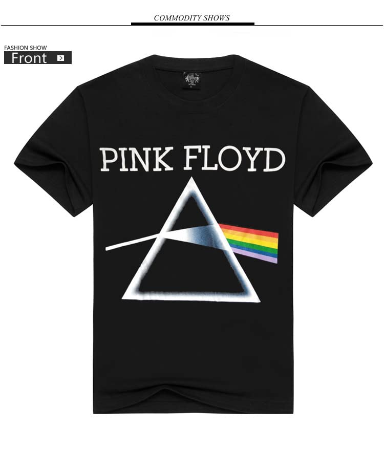 NMNMNM Pink Floyd Dark Side of The Moon Prism T-Shirt Délavé À l’acide Noir , Digital Rock T-Shirt À Manches Courtes… - Les Beatles, Paul McCartney, John Lennon, RIngo Starr, George Harrison NMNMNM Pink Floyd Dark Side of The Moon Prism T-Shirt Délavé À l'acide Noir , Digital Rock T-Shirt À Manches Courtes… – Image 3